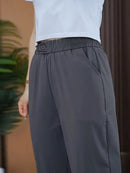 [PAGUE 2 LEVE 3] Calça Feminina Waist em Malha de Seda Gelo com Poliéster e Regulação Térmica (Para Todas as Estações!) + BRINDE Exclusivo