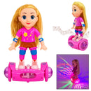 Boneca Andadora Giratória – Brinquedo Eletrônico com Música, Som e Luzes